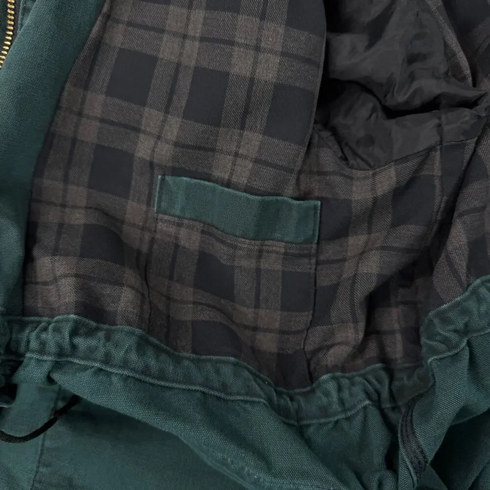 Vintage Carhartt Field Hunting Jacket Green USA Made Mens XL Bush Cape CW043 - Picture 7 of 13